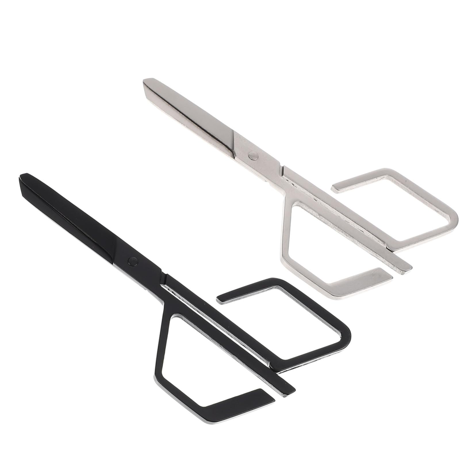 CALLARON Nose Hair Trimmer for Women Men 2 Pack Stainless Steel Scissors Eyebrow and Beard Trimmer In-grown Hair Remover Personal Grooming Tool