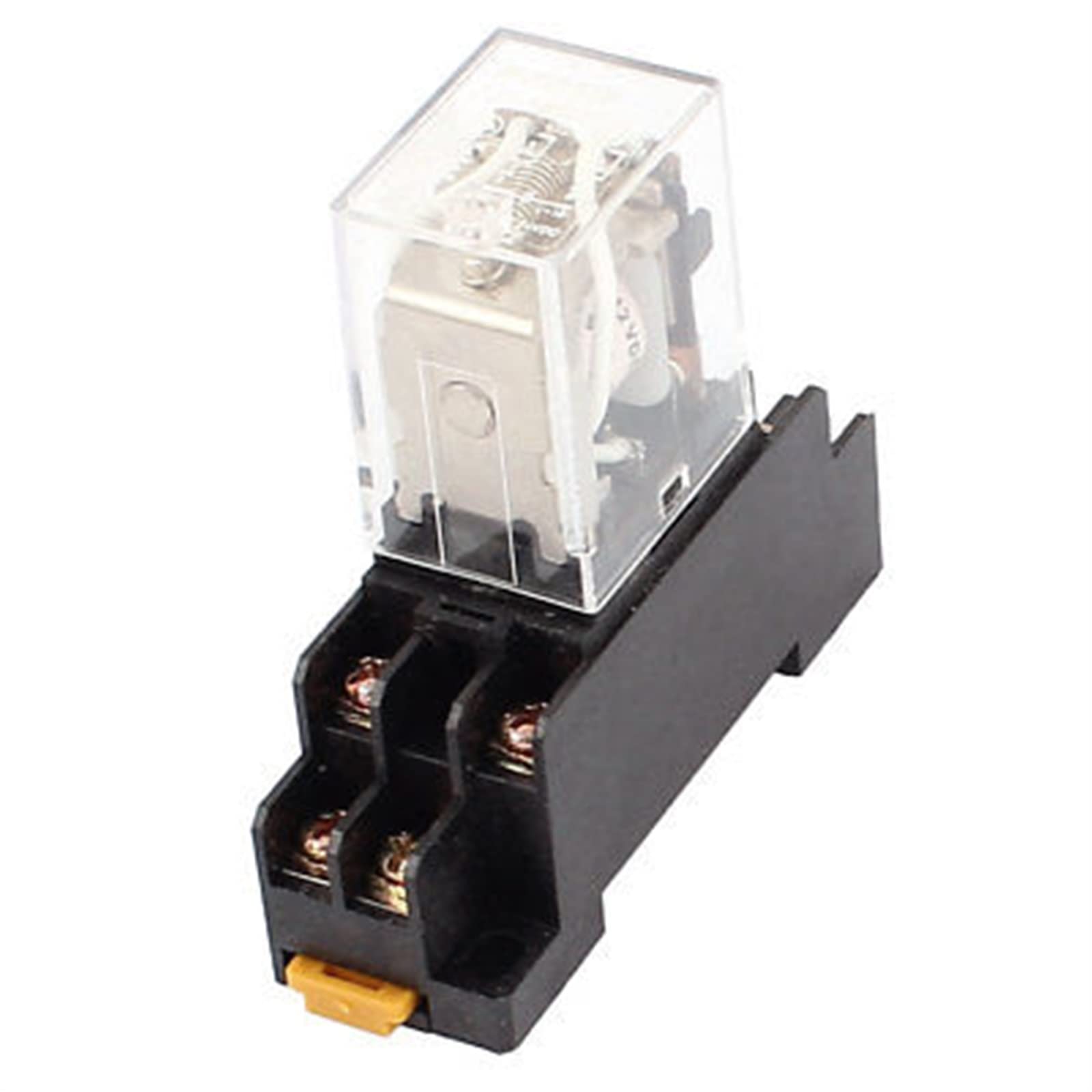 VDOQTLJT 2PCS JQX-13F DC 12V Coil 8Pin DPDT Electromagnetic Power Relay w Socket Base