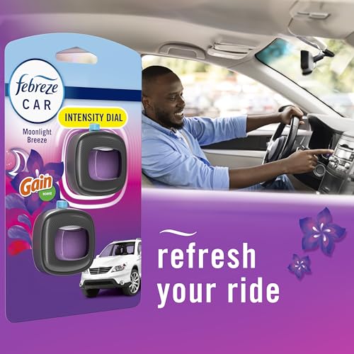 Febreze Car Air Freshener Vent Clip Gain Moonlight Breeze Scent, .07 oz. Car Vent Clip, Pack of 3 and Stay-Fresh Storage Case - image 6