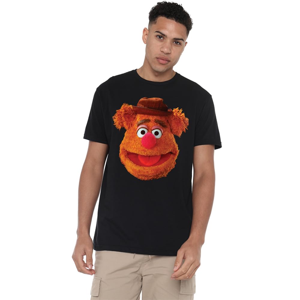 Disney - The Muppets Fozzie Face T-Shirt - Black - 3XL