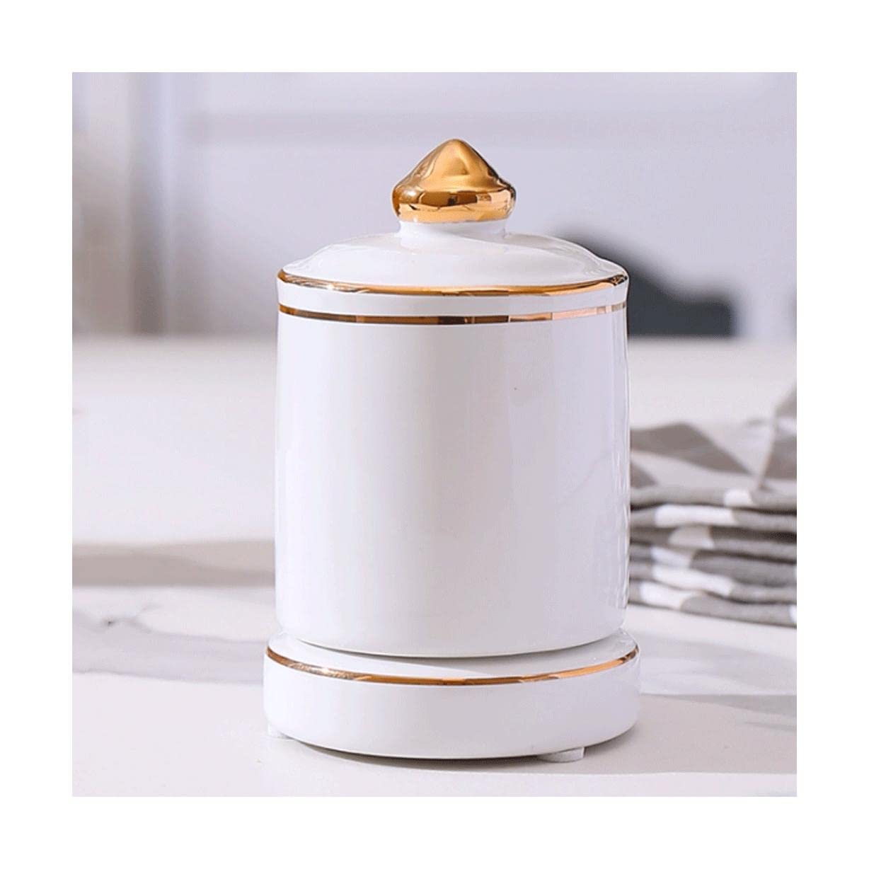 MRKU Toothpicks Dispenser Toothpick Box Holder Fashion Ceramic with Lid Container Thickening Decoration for Kitchen