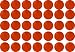 Produktbild UvV - Reflektoren, Reflexfolien Starke Selbstklebende Aufkleber, floureszierende Farben, hell und auffällig, (Flour orange, 35 Punkte 25mm)