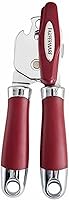 Farberware Pro 2 Manual Can Opener Red - Built-in Bottle Opener, Ergonomic Handles, Durable Chrome