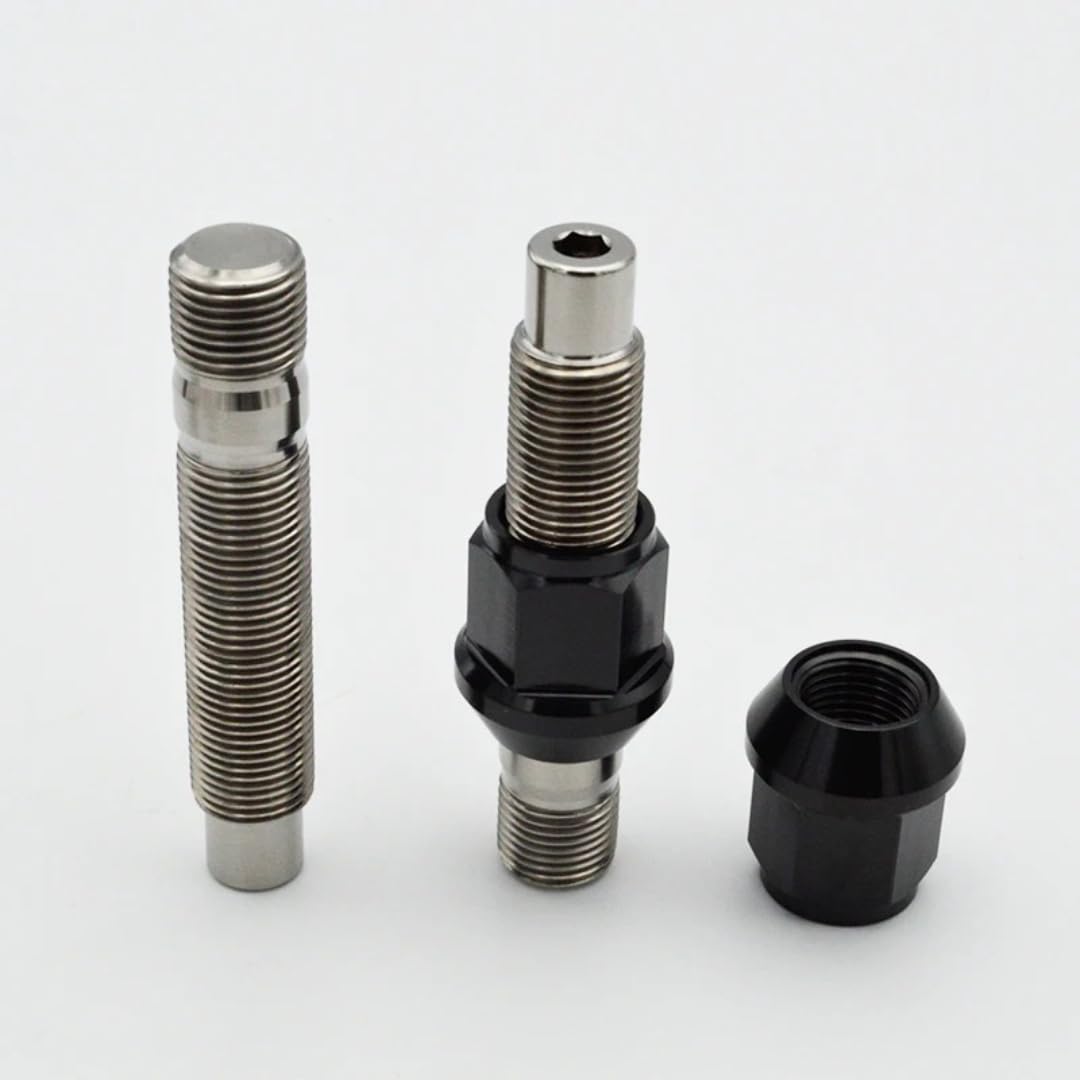 Śruby do Kół dla BMW, dla Mini, dla Toyoty Supry, Śruby do felg tytanowych M12/M14x1,25/1,5x75/78 mm i M12/14x1,25/1,5x27 mm z nakrętką