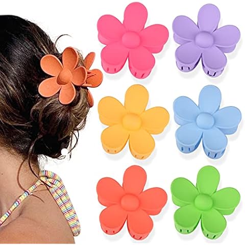 Canitor 6Pcs Hair Clips Flower Hair Claw Clips for Thick Hair Claw Clips Butterfly Clips Hair Clips for Thick Hair Y2K Hair Clips Hair Clips for Women Cover
