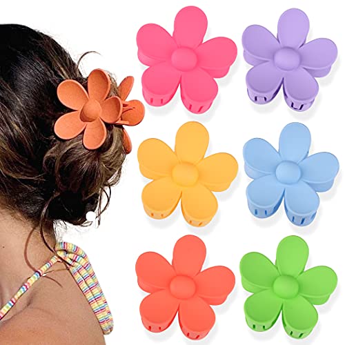Canitor 6Pcs Hair Clips Flower Hair Claw Clips for Thick Hair Claw Clips Butterfly Clips Hair Clips for Thick Hair Y2K Hair Clips Hair Clips for Women