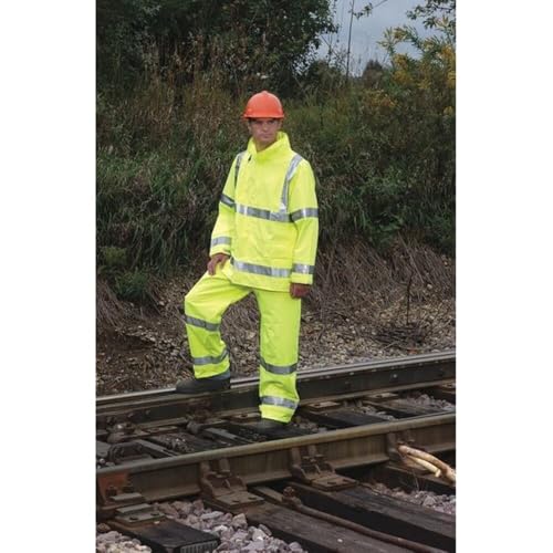 Image of Tingley Vision Overall - Fluorescent Yellow Green - Snap Fly Front - Silver Reflective Tape
