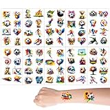 ZAKTUS Tatuajes Temporales Niños Fútbol | 20+ Hojas de Tatuajes Falsos de Acuarela | Hipoalergénicos para Niños y Niñas | Regalos Cumpleaños Infantiles y Rellenos Piñata