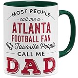 OM3® Atlanta-Fan Tasse | Keramik Becher | American Football Mug | 11oz 325ml | Beidseitig Bedruckt | Grün