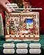 Tonecheer DIY Miniatur Das Weihnachtshäuschen Minihaus Modell Kits für Erwachsene zu Bauen 3D Holzpuzzle Modellbausatz mit Sound-Effekte, Bücherregal Dekoration Geburtstagsgeschenk für Frauen Männer