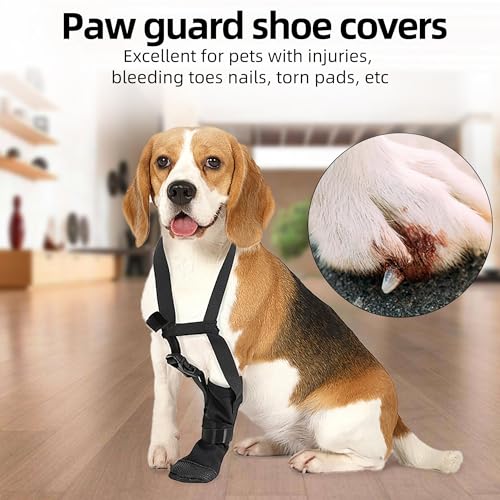 Dog Paws Recovery Shoe,Hundeschuhe zur Erholung,Hundeschuhe Pfotenschutz,Haustierwunden Verhindern Lecken,Atmungsaktiv,Weich,Nässe Und Infektion,Waschbar Und Wasserdicht Für Pet Verletzung Recovery,XL