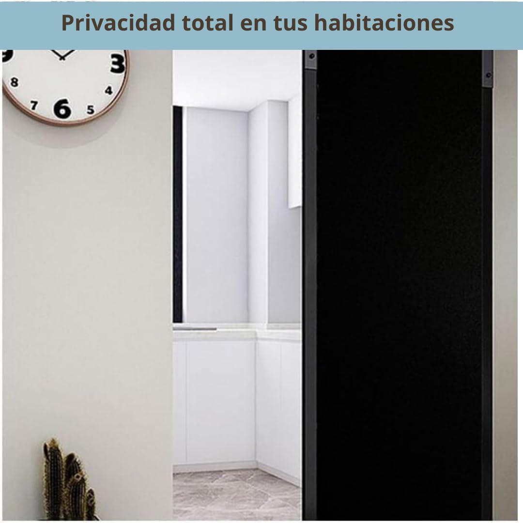 Película Negra para Vidrio TAMAÑOS Grandes (Negro, 120 x 120 CM) Opaca para Ventanas Privacidad Autoadhesiva SIN Pegamento Anti-UV SIN residuos Fácil Aplicación Ducha Adhesión Estática Removible