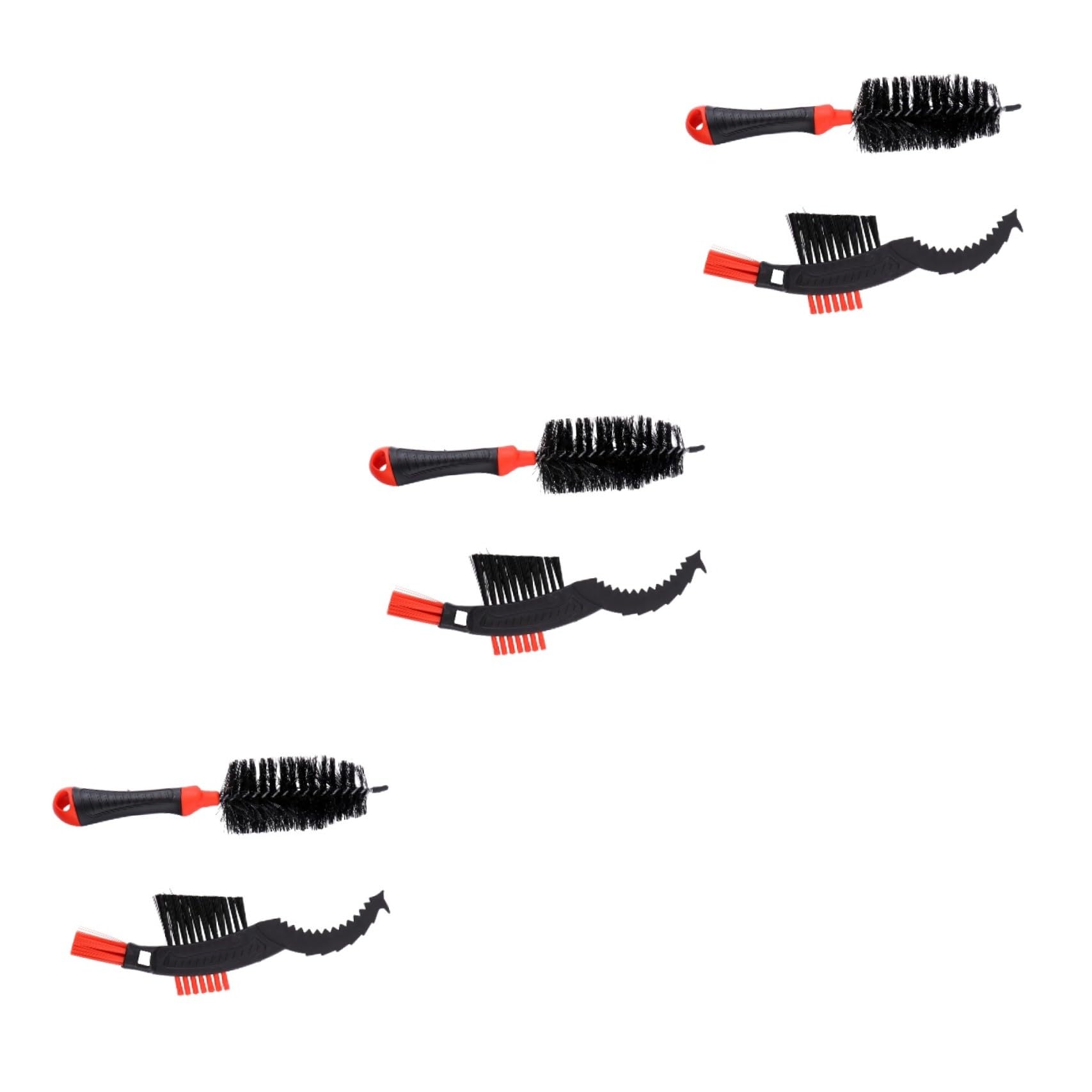 BESTonZON 3 Set Spazzole Per Pulizia Bici Utensili Per Manutenzione Resistente Con Pulitore Per Rimuovere Sporco E Grasso 2 Pezzi*3