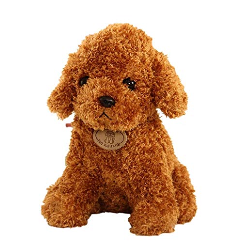 Marron Oscuro Suave Felpa Dormir Figura Caniche Ninos Peluche Bebe Peluche Stobok Hora De Dormir Perro Perro Lindo Juguetes Marionetas Y Titeres Juguetes Y Juegos