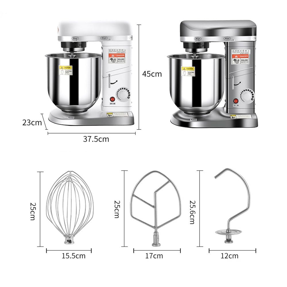 Impastatrice verticale, impastatrice a spirale elettrica da 500 W, ciotola da 10 litri, 3 velocità, macchina robusta per uso professionale in ambito domestico per la panificazione e l'impast