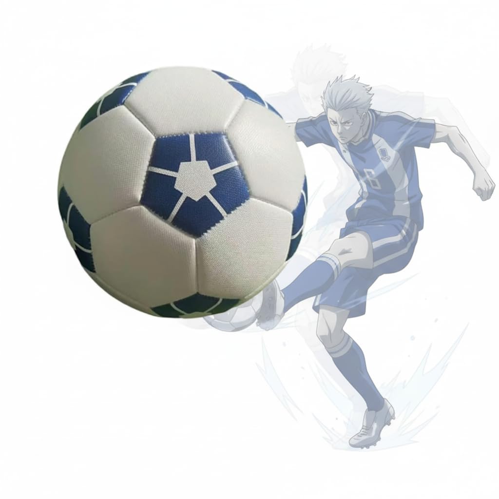 Amazon.co.jp: ブルーロック サッカーボール 5号球 機械縫製 青白