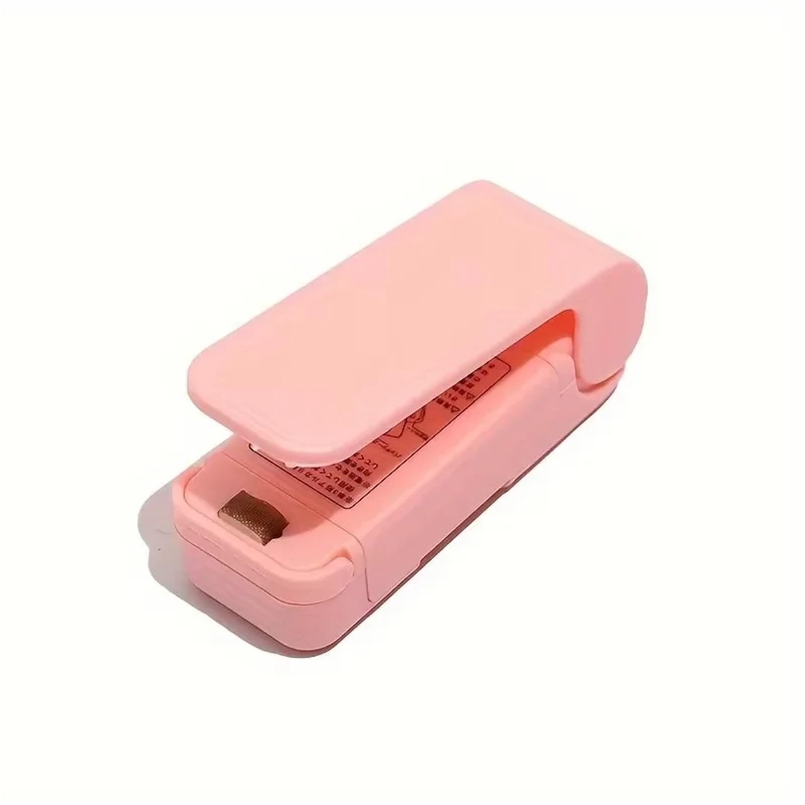 Mini máquina selladora de bolsas térmicas, selladora de paquetes, bolsas de plástico térmico for alimentos, cierre de bolsas, selladora portátil(Pink)