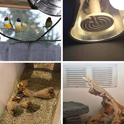 2 Pack 75W Ceramic Heat Emitter, Reptile Heat Lamp Bulb, Infrared Ceramic Heat Lamp for Reptiles, Amphibians, Chicken… - Image 7