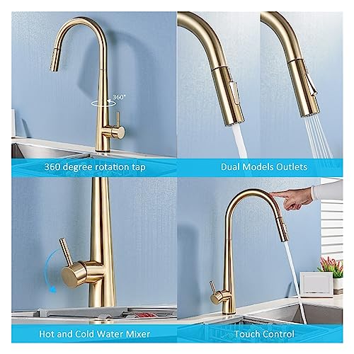 Robinet de cuisine sensible tactile blanc pour simplifier la vaisselle - 5