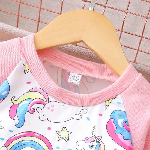 Image of DDSOL Toddler Girl Clothes Raglan Sleeve Peplum Top Heart Embroidery Pant Set Fall Winter Clothing 2-8 Years