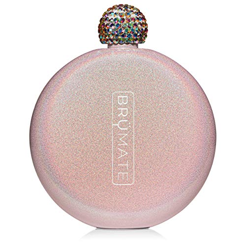 Brümate Holographic Glitter Spirit Flask - 5oz Stainless Steel Pocket & Purse Liquor