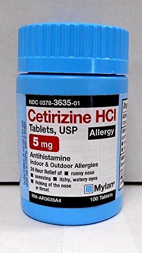 Mylan Cetirizine 5mg Tablets 100ct (Comapre to Zyrtec)
