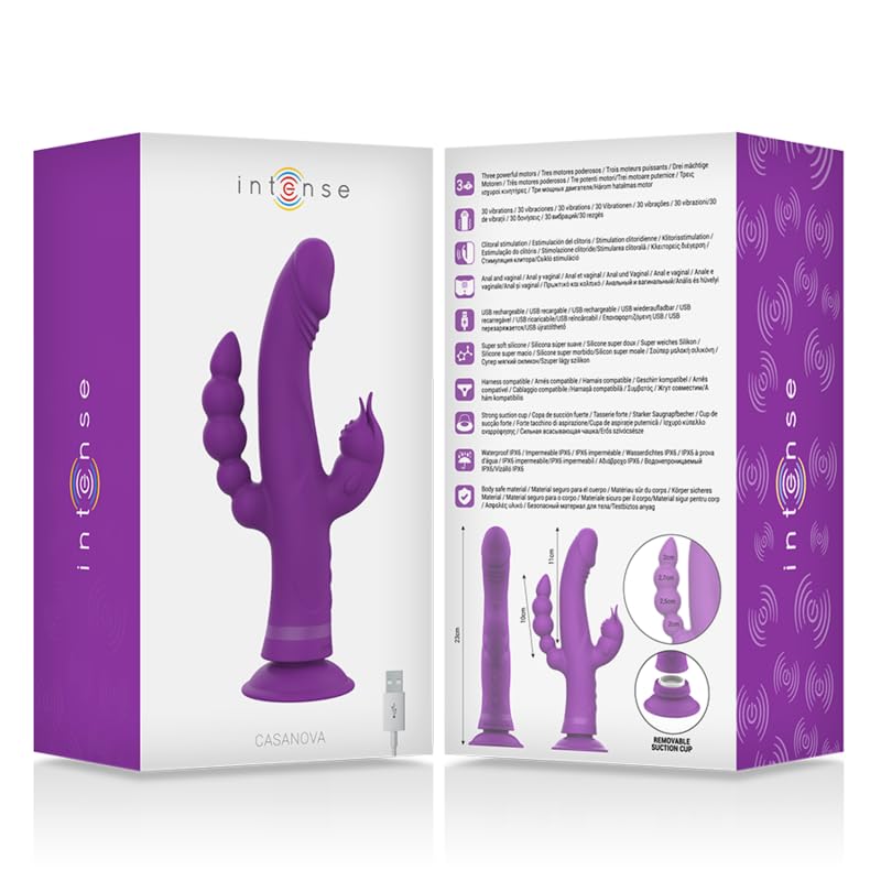 Vibrateur lapin Intense Casanova en silicone injecté de haute qualité - 4