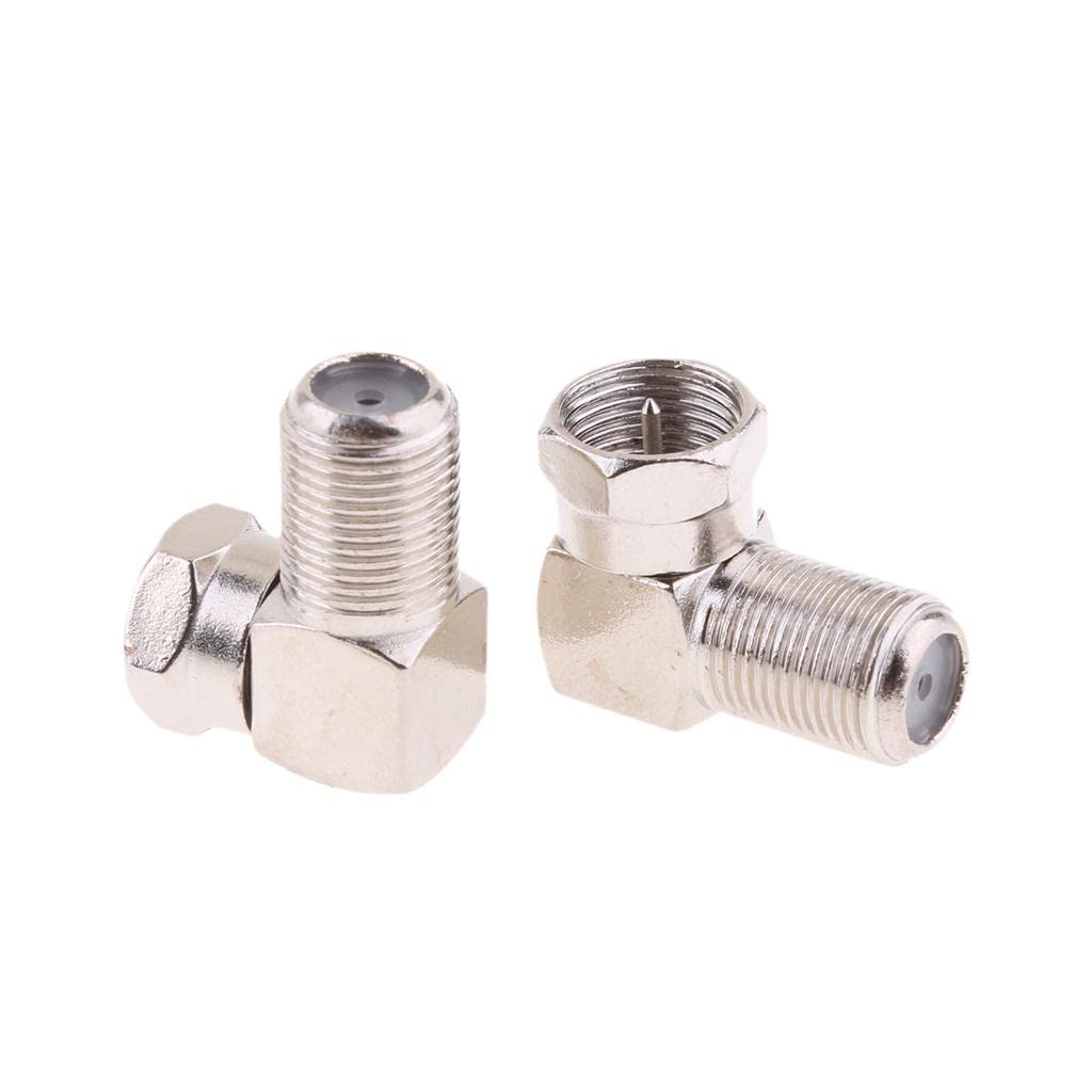 anycommand|5x 90 degree right angle gold f rg6 rg59 coaxial coax connector adapter| video cables & interconnects| tv, video & audio accessories | tv, home audio |consumer electronics