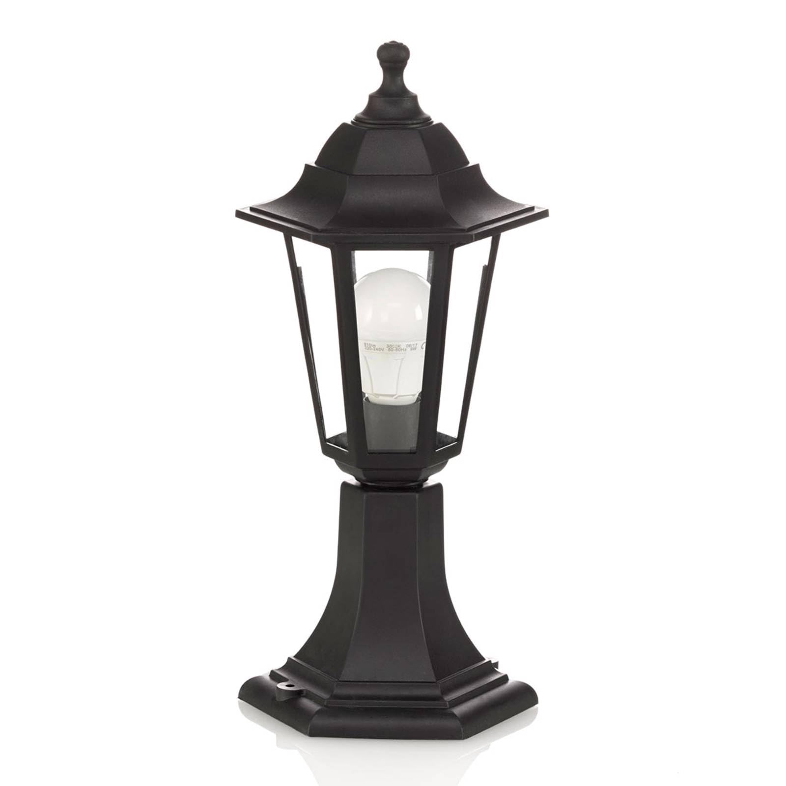 Lindby Outdoor Lights Nane dimmable (Antique, Vintage) in Black (1 Light Source E27) from Pillar Garden Path Bollard lamp