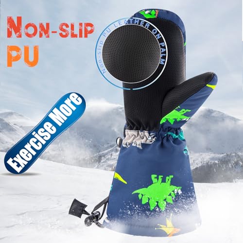 Image of BAVST Winter Kids Waterproof Gloves for Boys Girls Snow Ski Toddler Baby Mittens Outdoor for Infant Teens 1-5T