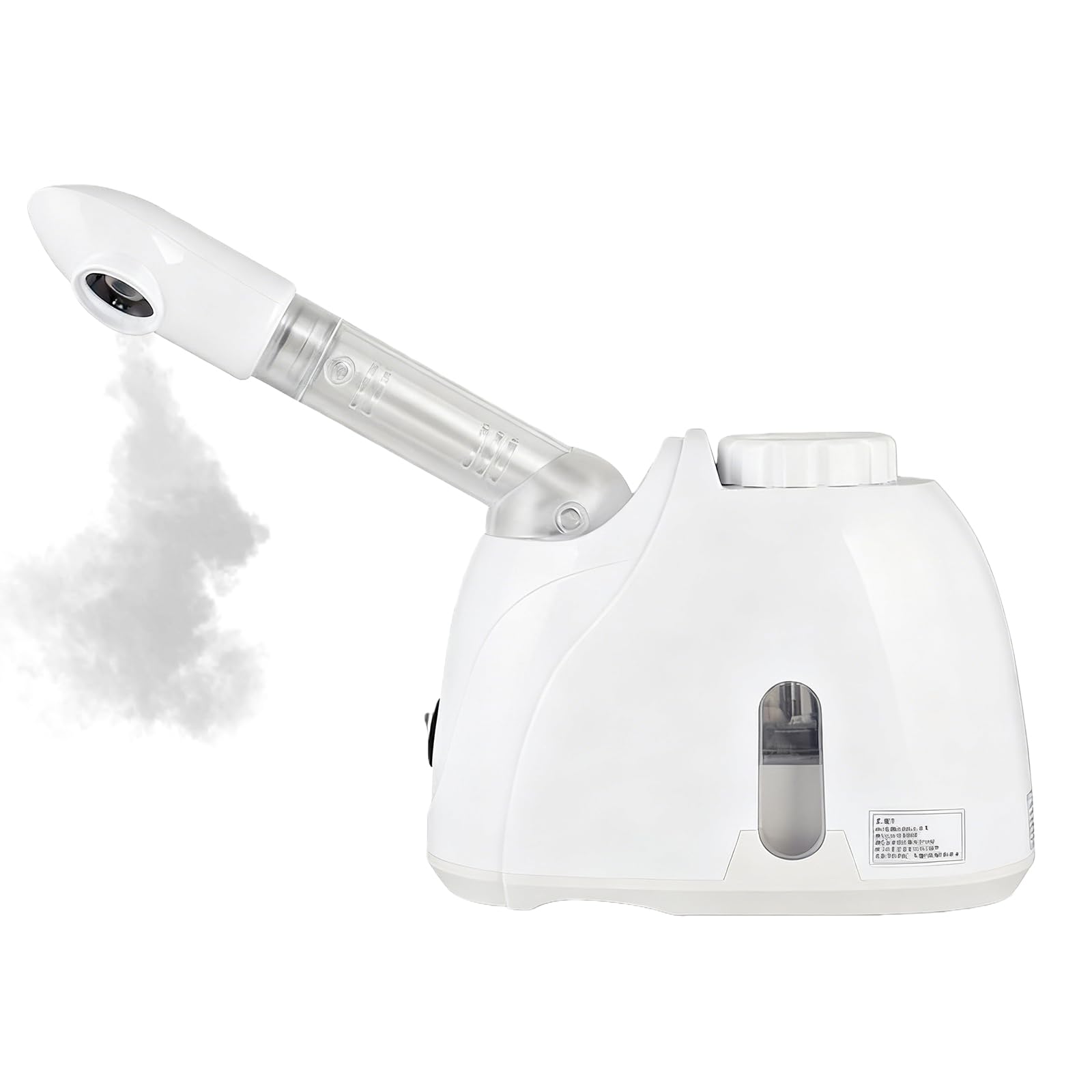 Vapor facial, sauna facial Nano iónico, humidificador caliente, vapor facial caliente, vapor facial para spa, sauna o salón, spray giratorio 360°, blanco