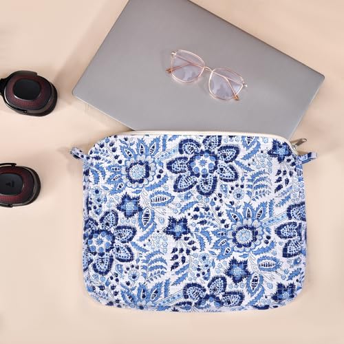 Housse matelassée pour ordinateur portable 15 antichoc contre rayures motif fleuri