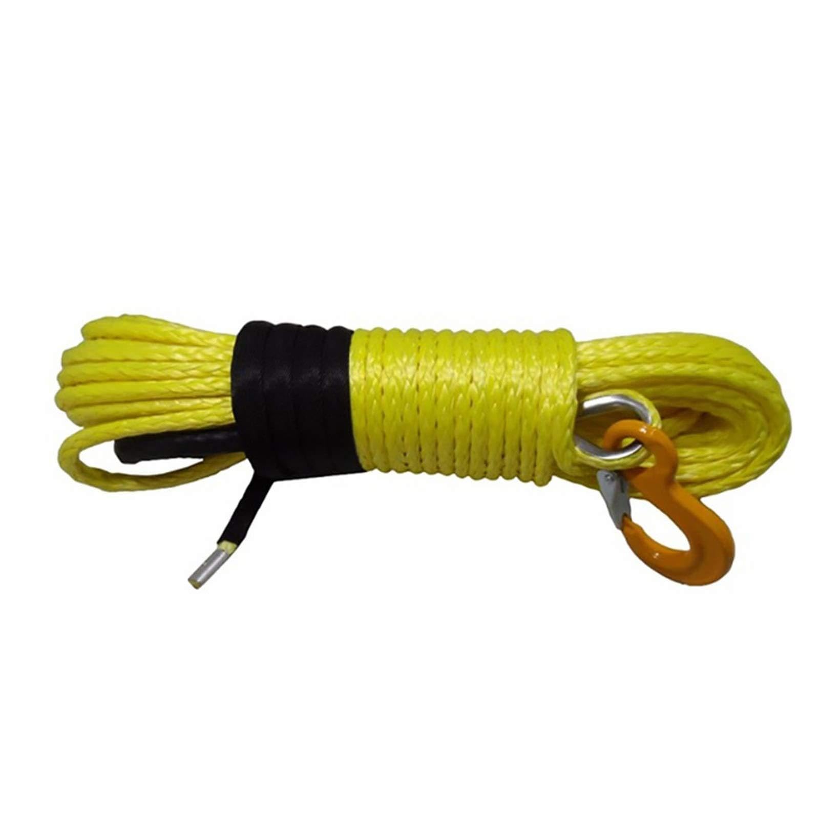 Winch Rope, 3/8"*100ft UHMWPE Winch Rope,ATV Winch Cable,Tow Rope Car,Rope for Electric Winches,Off Road Rope(Giallo)