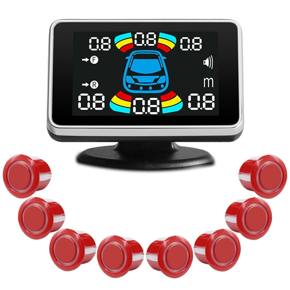 Osmond 8 Sensor de Aparcamiento Parktronic Radar de Marcha Atrás para Automóvil Electrónica Detector Automático Trasero Kit de Asistencia de Marcha Atrás Zumbador D