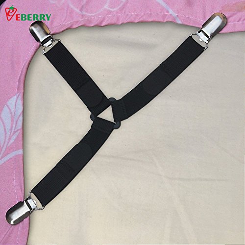 Adjustable Bed Sheet Fasteners Suspenders Bed Band Holder Gripper Suspender and Strap (Set of 4) Adjustable Bed Sheet Fasteners Suspenders Bed Band Holder Gripper Suspender and Strap (Set of 4)
