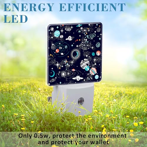 Image of Night Light for Kids Girls Boys, Space Galaxy Constellation LED Night Light Plug into Wall with Dusk to Dawn Sensor for Room Decor, Hallway, Kitchen, Bathroom, Nursery, Stairs