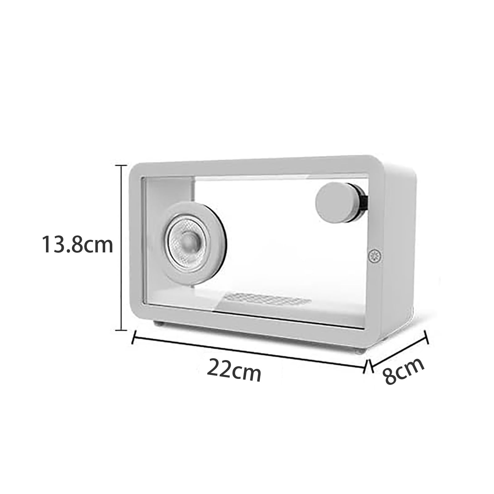 Przenośny Bezprzewodowy Głośnik Bluetooth Odbiornik Stereo Siedmiokolorowy Głośnik Nadaje Się Do Prezentu Urodzinowego W Domu/imprezie/na Świeżym Powietrzu/plaży(White)