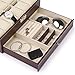 12 Slots Watch Box Mens Watch Organizer PU Leather Case with Jewelry Drawer for Storage and Display