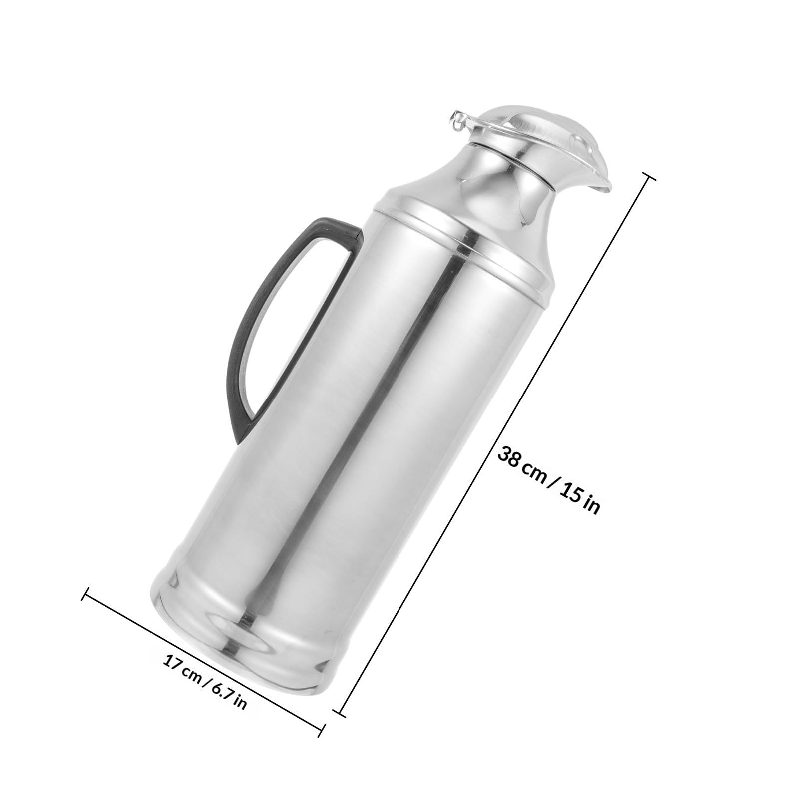 Borraccia Termica in Acciaio Inox con Interno in Vetro, Grande Capacità, Isolamento Termico Affidabile e Salubre per Uso Domestico e Ufficio