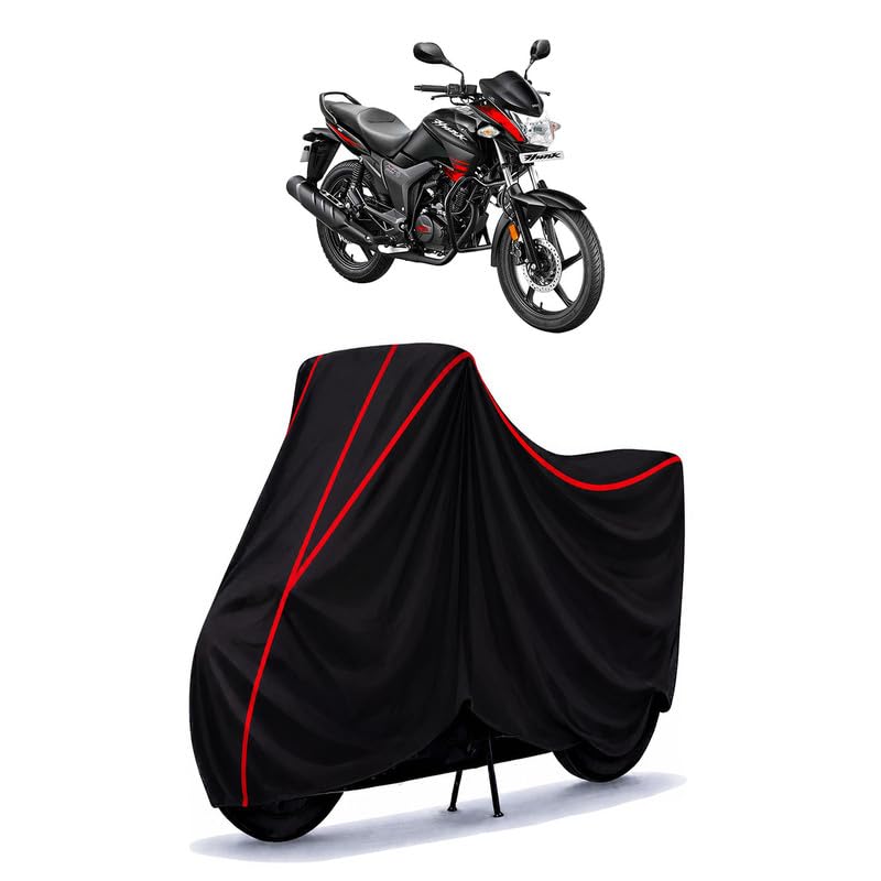 Image of Hero Hunk Dual Disc Water Resistant Bike Cover for All Motorcycles & Rain | Heavy Duty Taffeta Fabric | UV Protection, Dustproof, Scratchproof | All Weather Two Wheeler Body Cover with Elastic Bottom