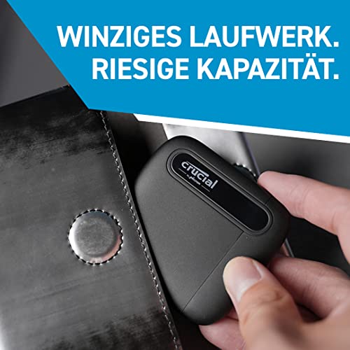 Crucial X6 2TB Externe SSD Festplatte, bis zu 800MB/s, PC und Mac, USB-C 3.2 Portable Solid State Drive - CT2000X6SSD9 – Bild 6