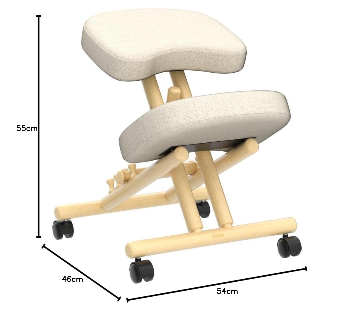 cinius ERGO Sedia Ergonomica (Naturale/Naturale), taglia unica
