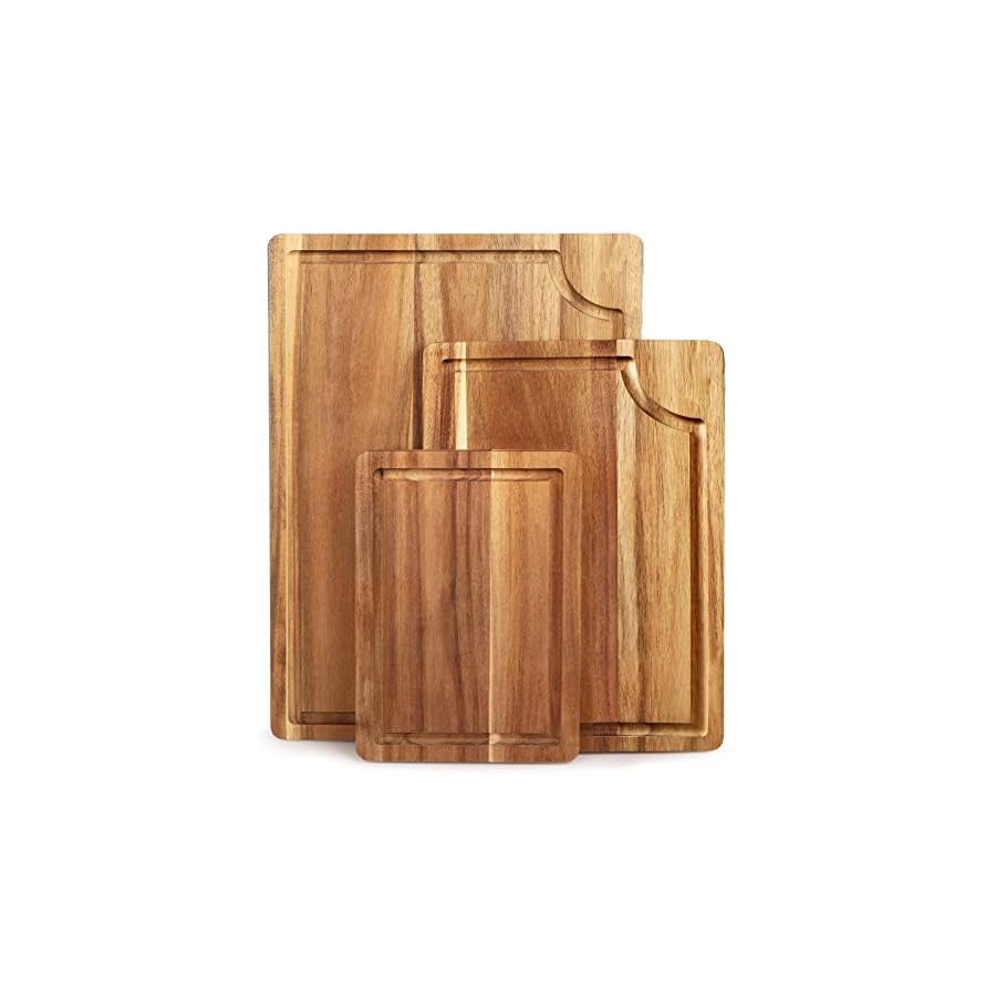 Acacia-Wood-Cutting-Board-Set-with-Juice-Groove-3-Pieces-Organic-Wooden-Cutting-Boards-for-kitchen-Butcher-Block-Cutting-Board-for-Meat-Vegetable-Wooden-Chopping-Board-15x10-12x8-9x6-inch Acacia Wood Cutting Board Set with Juice Groove (3 Pieces), Organic Wooden Cutting Boards for kitchen, Butcher Block Cutting Board for Meat, Vegetable, Wooden Chopping Board 15x10, 12x8, 9x6 inch