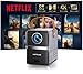 Mini Beamer 4K [Netflix Official|Dolby Audio] Smart Beamer Klein with WiFi6 2-Wege Bluetooth Full HD 1080P Elektrischer Fokus Auto Vertikale Trapezkorrektur Kurzdistanz Projektor Integrierte Apps