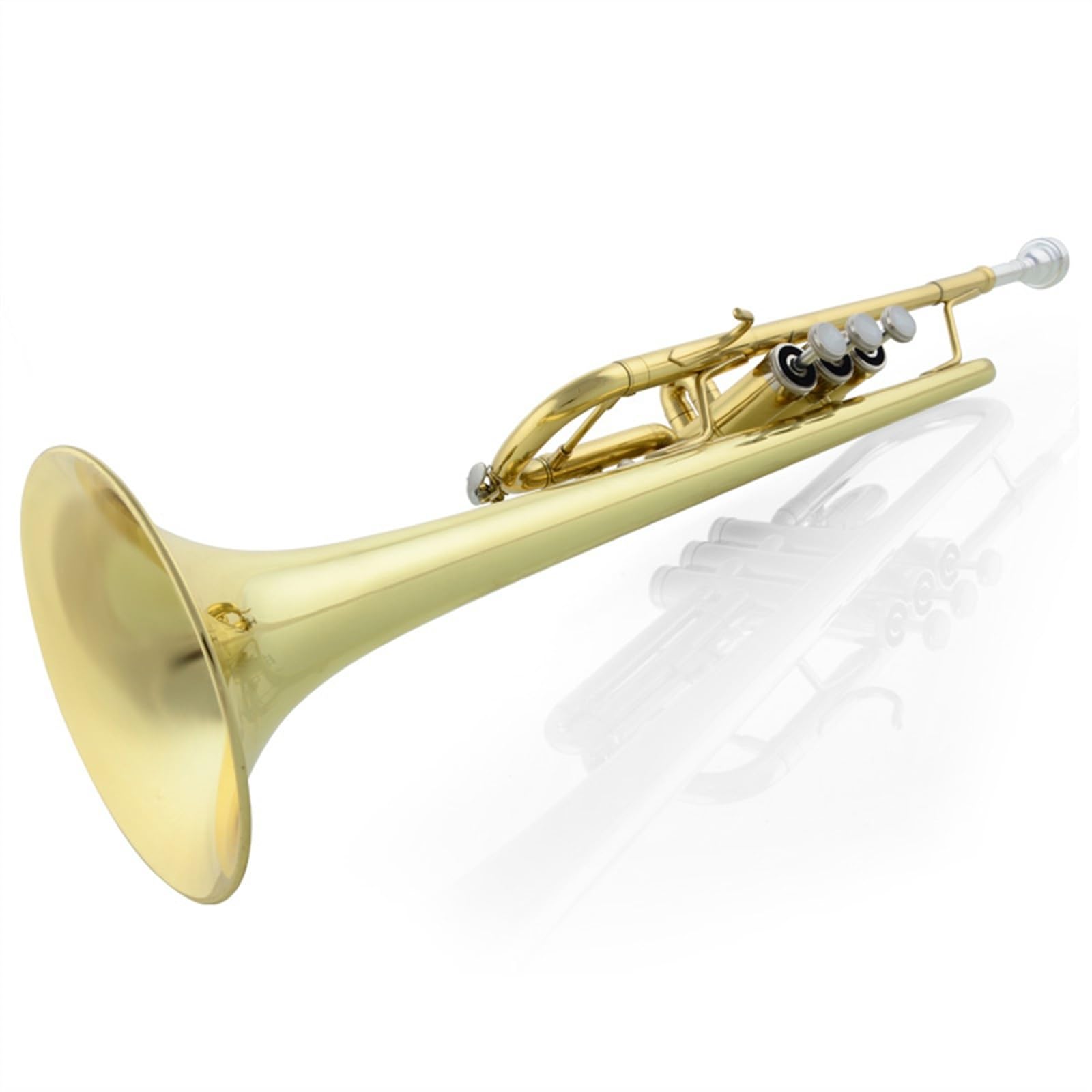 Standard Trąbka Trąbka Instrument C Klucz Profesjonalny Mosiądz Srebrzona Stal Nierdzewna Standard Trwały Ton