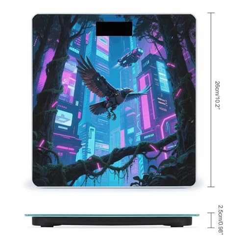 Báscula de baño digital con vidrio templado y pantalla LCD miniatura 2