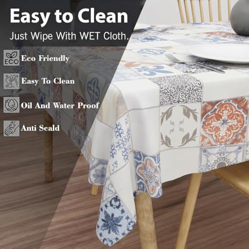 Image of Wings Star Dining Table Cover for 6 Seater, 54 x 78 inch Size, Waterproof and Dustproof Table Sheet,Dining Table Cover 6 Seater Waterproof (54 x 78 inch Dining Table Cloth Rectangular