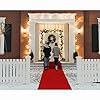 Alfombra roja para fiesta, 2.6 x 15 pies, tela no tejida de fieltro de 130 GSM, alfombra roja Hollywood para eventos, camino de pasillo para ceremonia de boda, decoraciones de fiestas