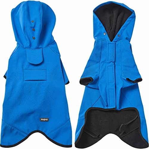 Veste imperméable chien avec trou harnais coupe-vent à capuche 66cm - 2
