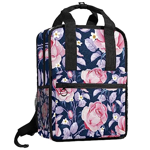 Sac à dos pour garçon rose multicolore cartable scolaire enfant 35cm